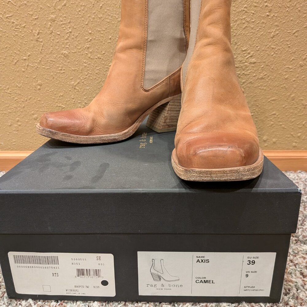 Rag & Bone Axis boots in camel - Picture 5 of 5
